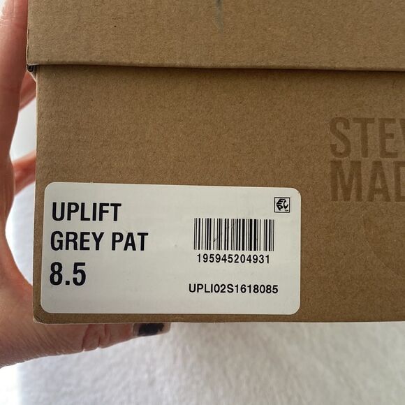 Steve Madden Uplift in Grey Patent Leather Size 8.5 - Picture 8 of 8